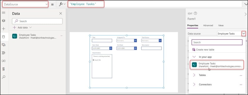 submit form to sharepoint list powerapps