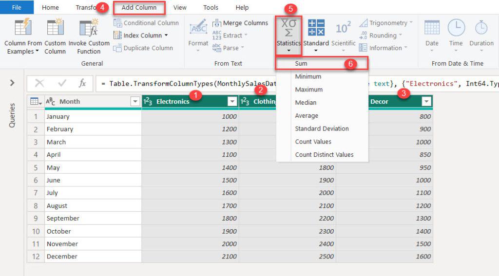 Sum and total per row for calculated column in Power BI