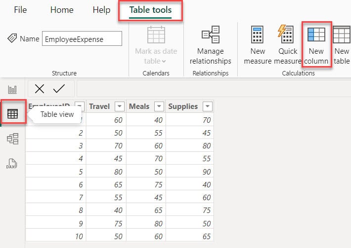 sum two columns power bi