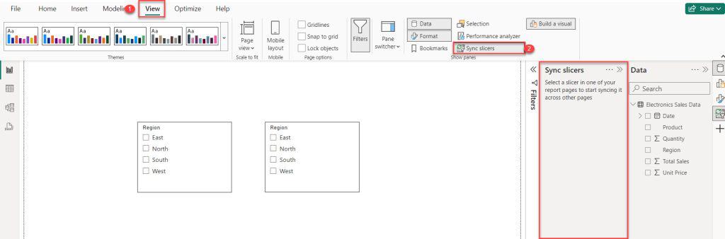 sync slicers power bi