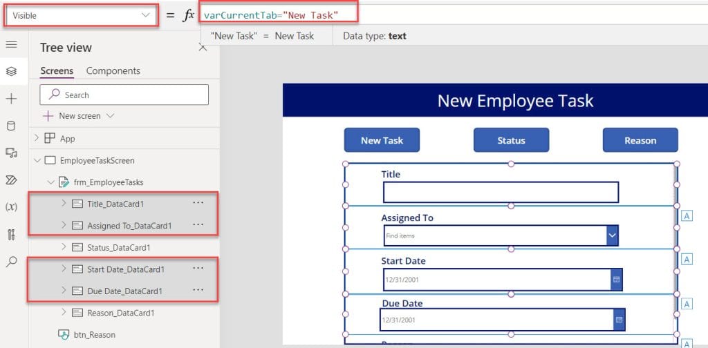 tabbed form in powerapps