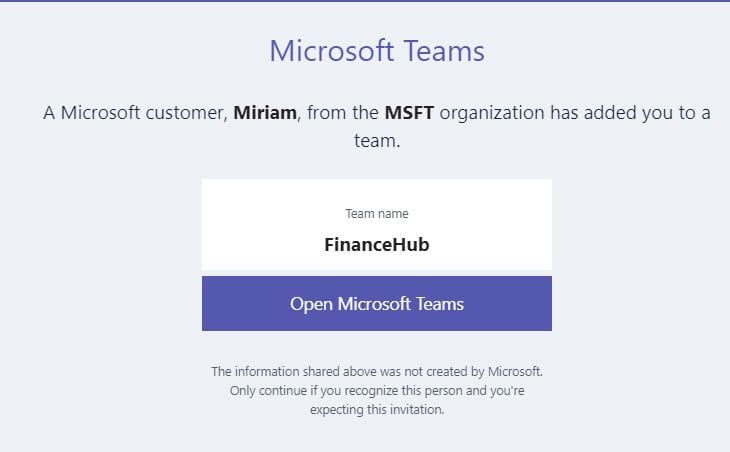 teams invite external user