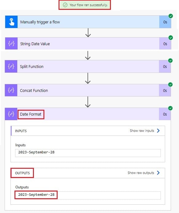 The datetime string must match ISO8601 format in power automate