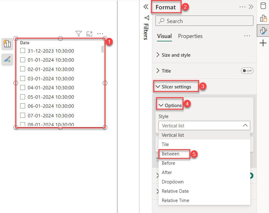 time slicer power bi