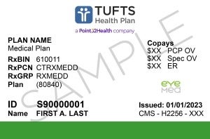 Tufts Health Plan Medicare Preferred HMO No Rx Member Card