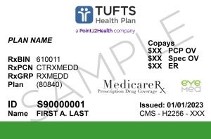 Tufts Health Plan Medicare Preferred HMO Member Card