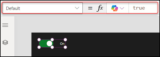 Power Apps Toggle Default Property