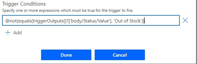 power automate trigger conditions not equal