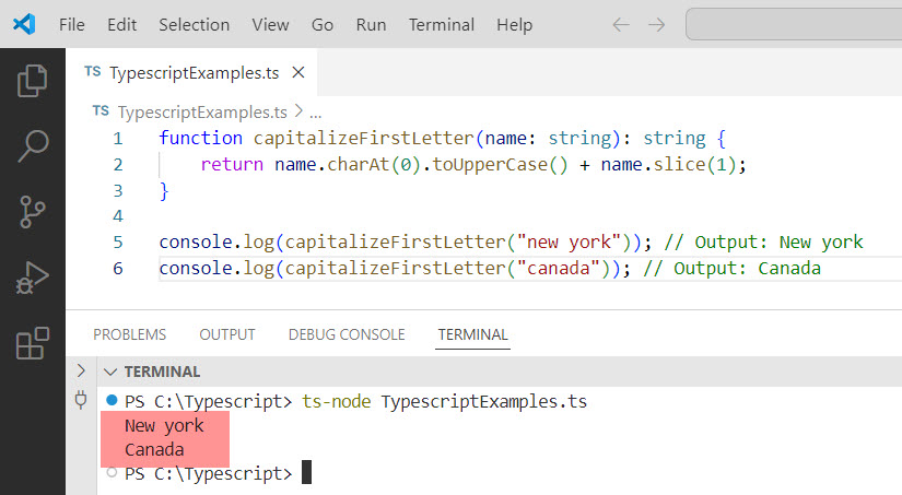 typescript capitalize first letter