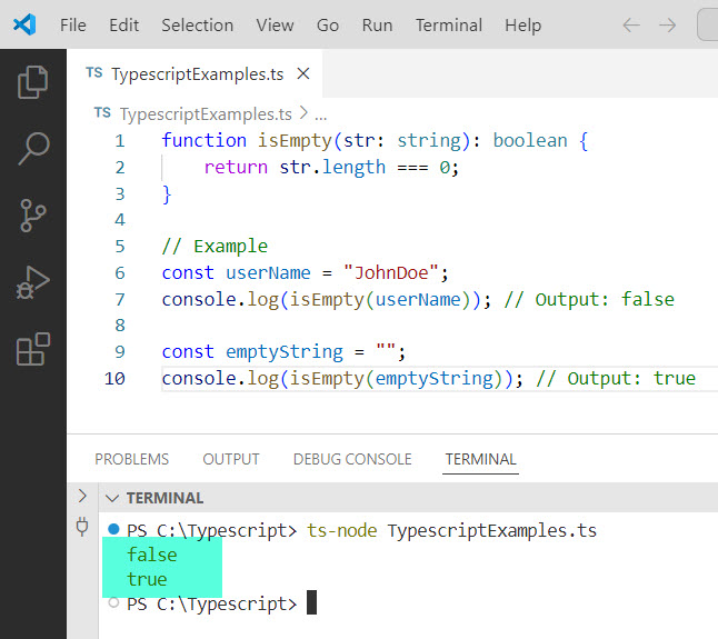 typescript check if string is empty