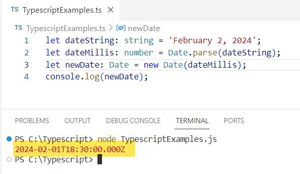 typescript convert string to date