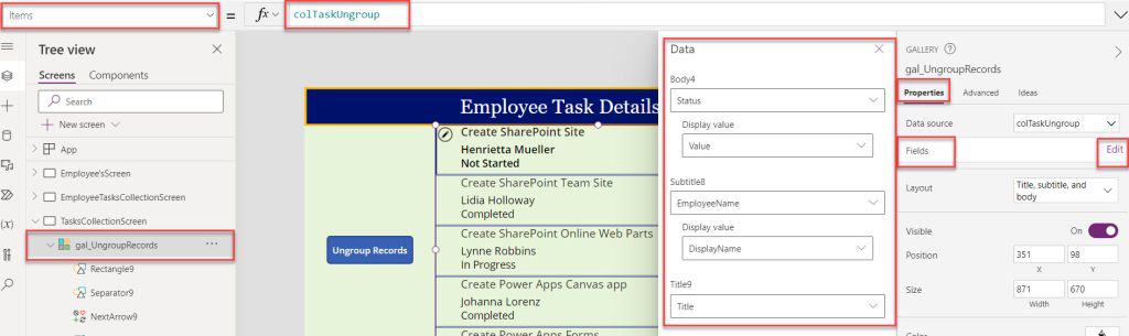 ungroup collection items in a power apps gallery ungroup collection items in a power apps gallery