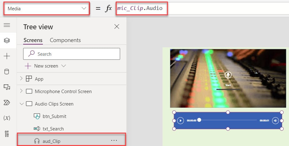 Upload Power apps Audio into sharepoint