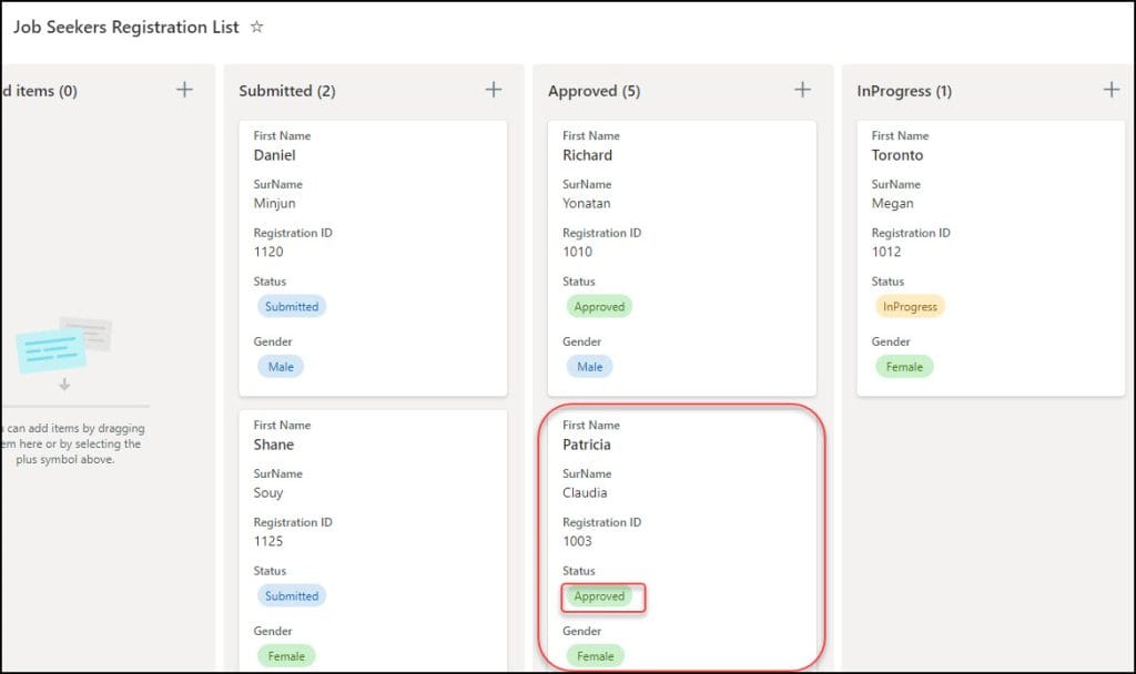 Use SharePoint List Board View