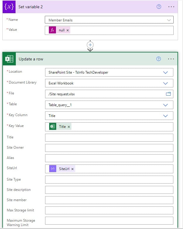 Using Microsoft Power automate create SharePoint Online Communication sites from excel file