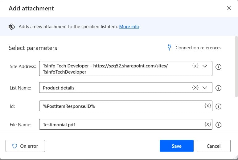 Using Microsoft Power automate Desktop create item in SharePoint list