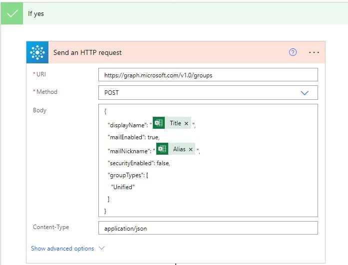 UsingMicrosoft Power automate create SharePoint Online Group connected team sites from excel