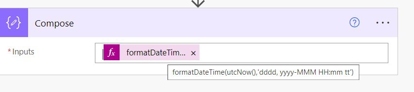 utcnow() format in Power Automate