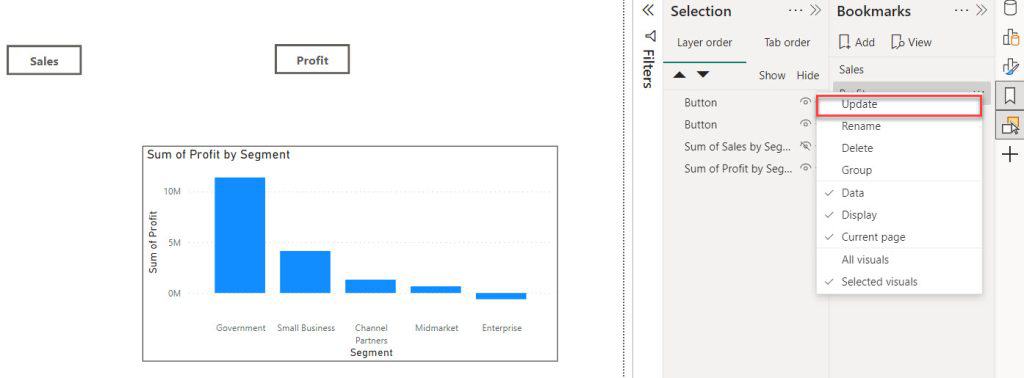 what is bookmarks in power bi