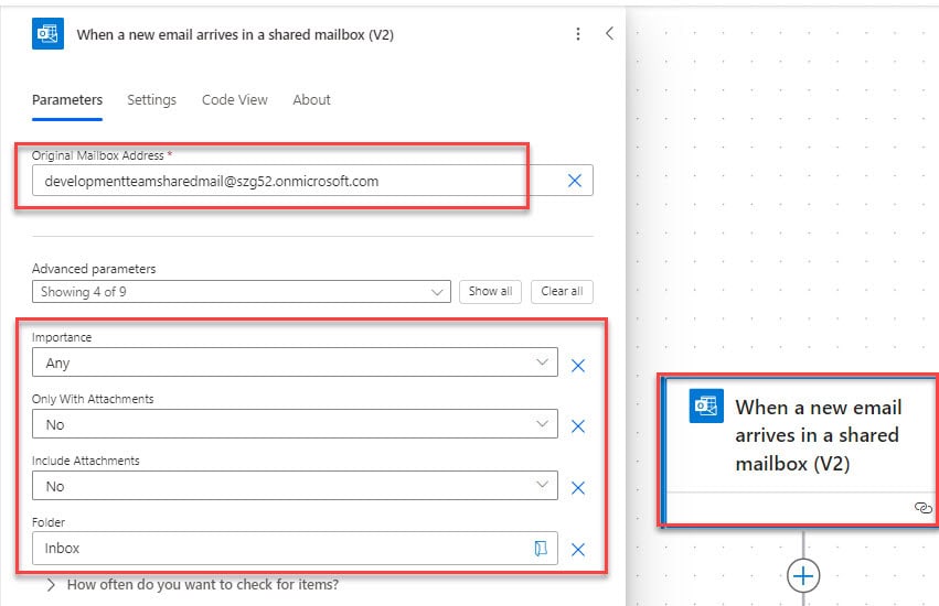 When a new email arrives in a shared mailbox Power Automate