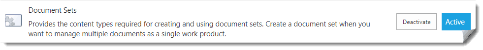 document set vs folder