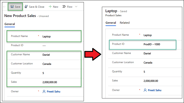 Add auto number in dataverse form