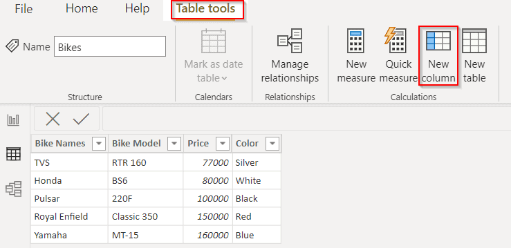 Add column from another table using power bi Dax