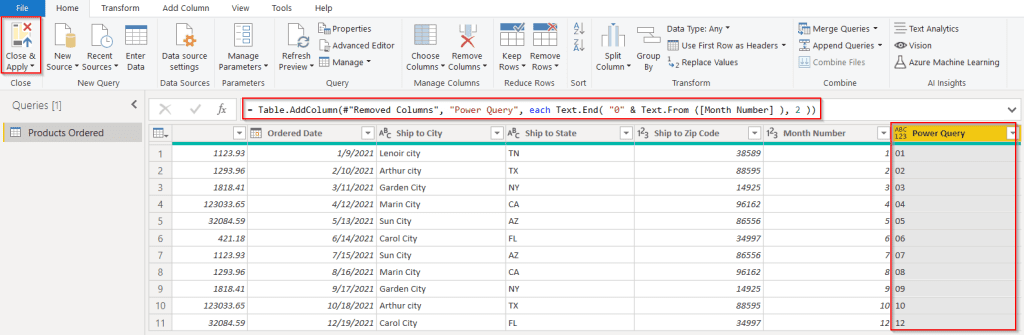 add Leading Zero to Month in Power BI