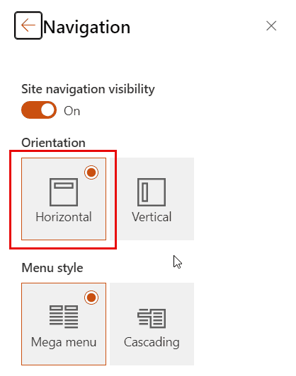 add top navigation bar in sharepoint online