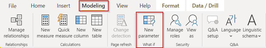 Add What if Parameter in the Power BI