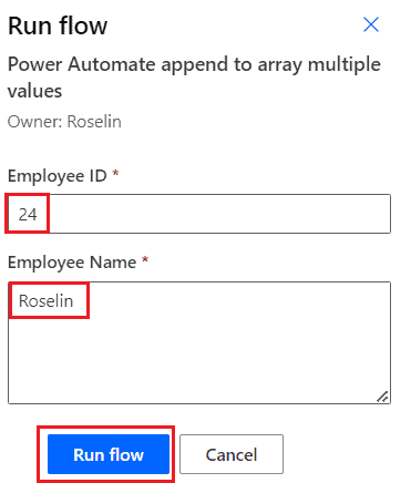 append string value to array in Power Automate