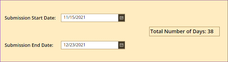 calculate days between dates in PowerApps