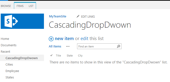 cascading dropdown in sharepoint