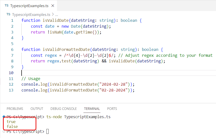 Check If Date is Valid in Typescript