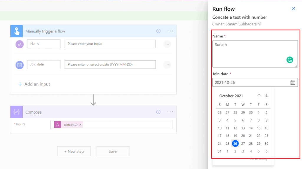 concat string power automate