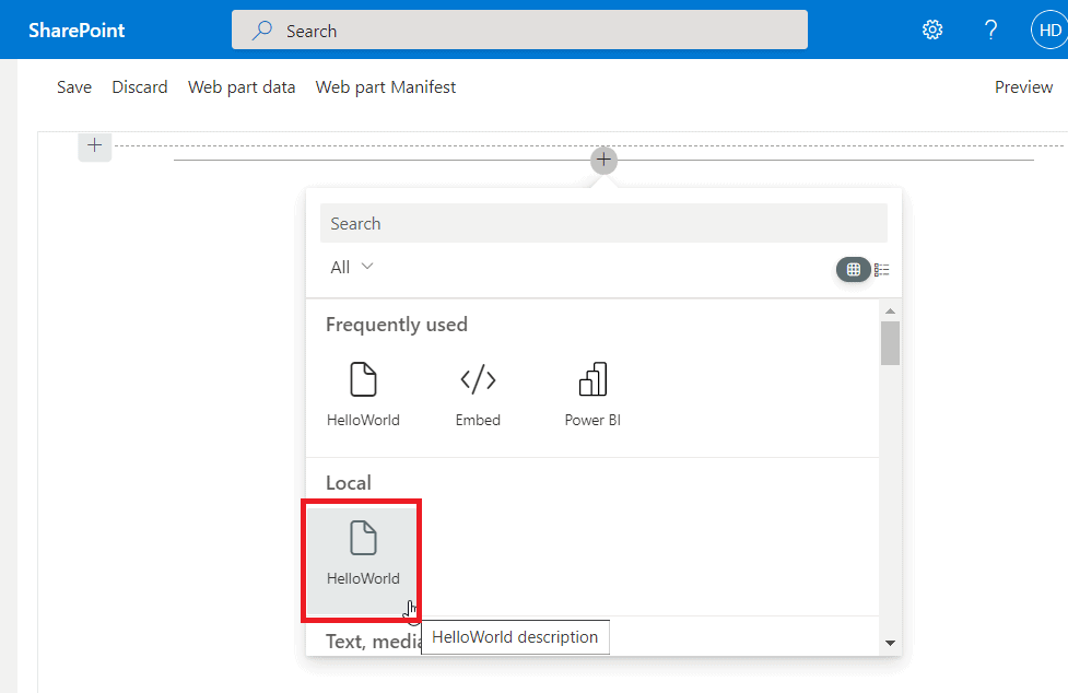 Configure web part icon in Spfx