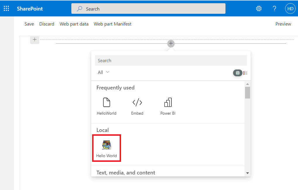 configure web part image icon in spfx