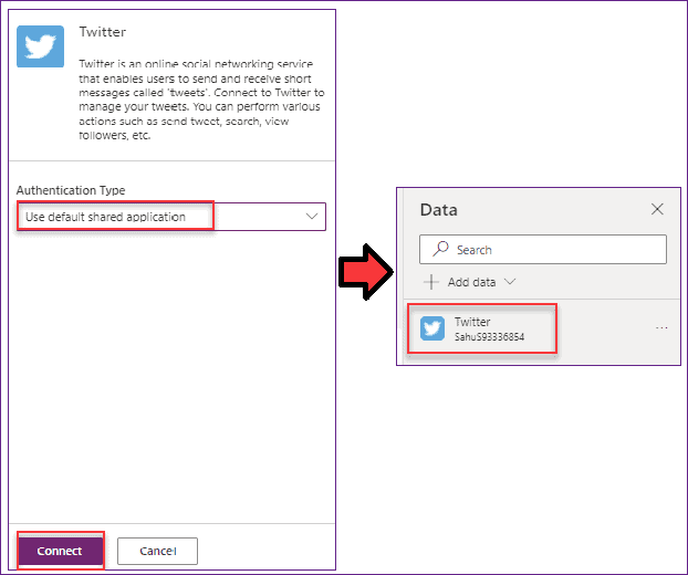 connect to Twitter in PowerApps 1 connect to Twitter in PowerApps