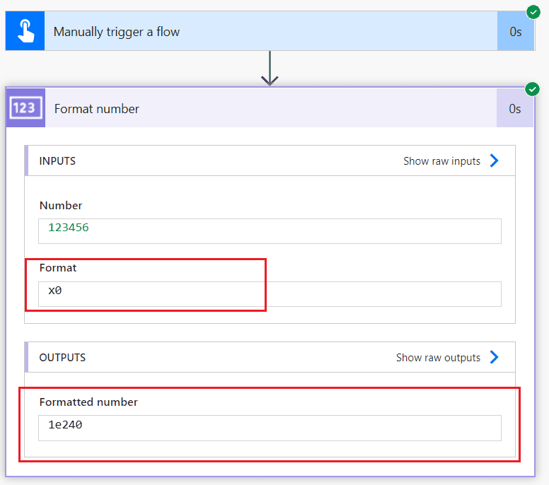 Convert number to hexadecimal Power Automate