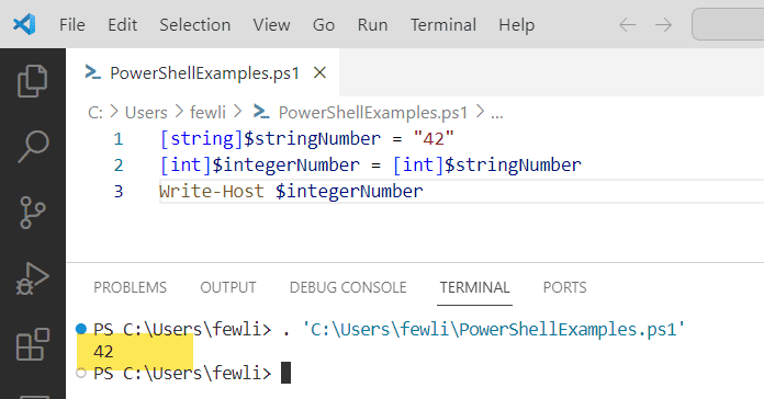 Convert String to Integer in PowerShell