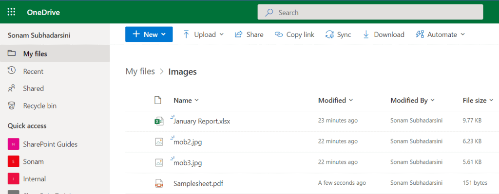 copy file one drive to SharePoint using Power Automate