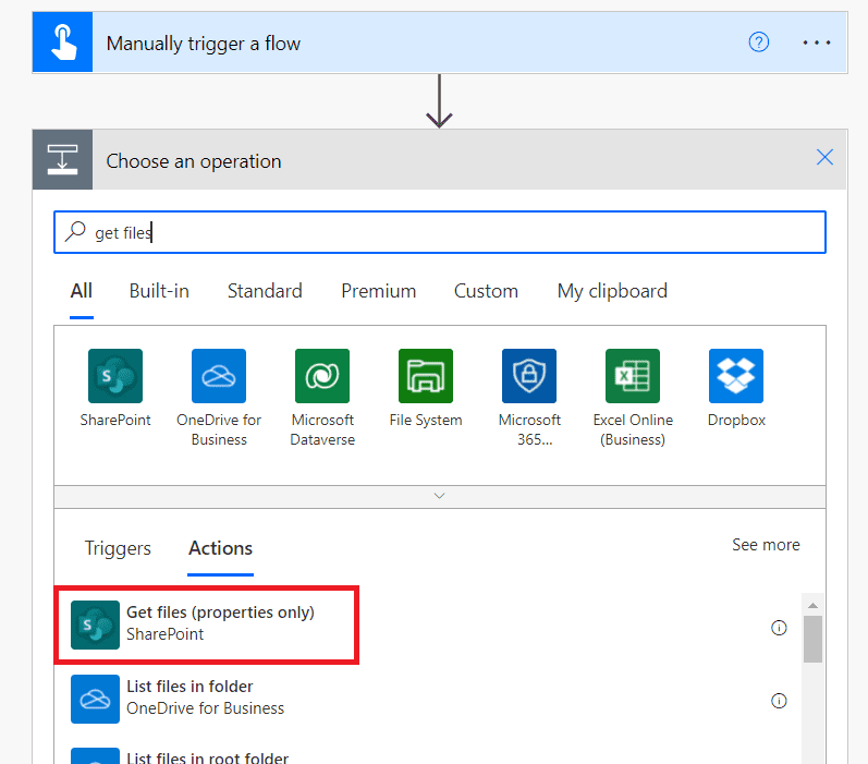 Copy files between SharePoint folder using Flow