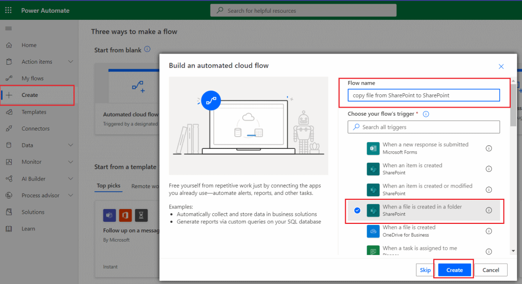 Copy files from SharePoint to SharePoint