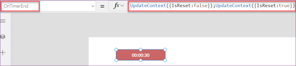 countdown timer in PowerApps