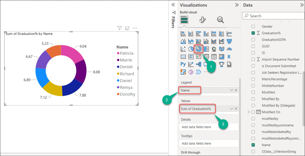 Create a Power BI report using data from Dataverse