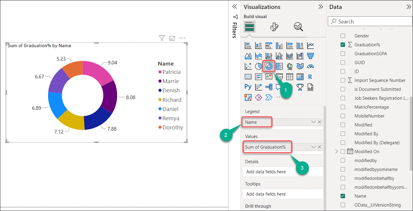 Create a Power BI report using data from Dataverse