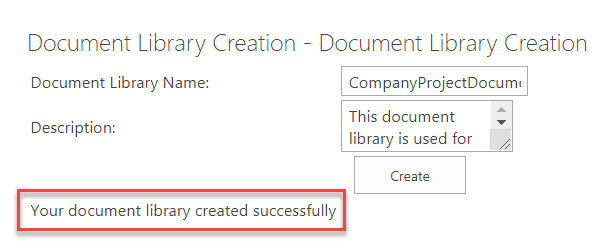 create a SharePoint document library programmatically using C#