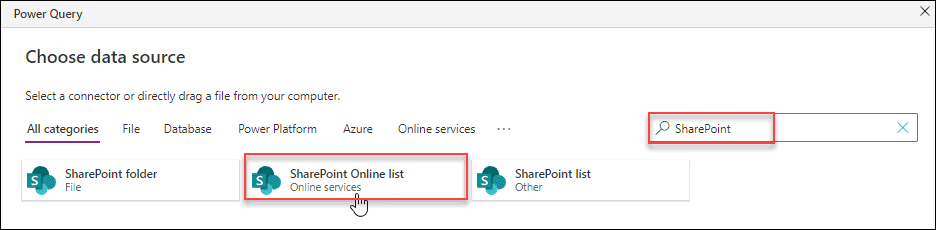 Create a table from SharePoint list in Dataverse