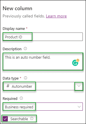 Create an Autonumber Column in Microsoft Dataverse