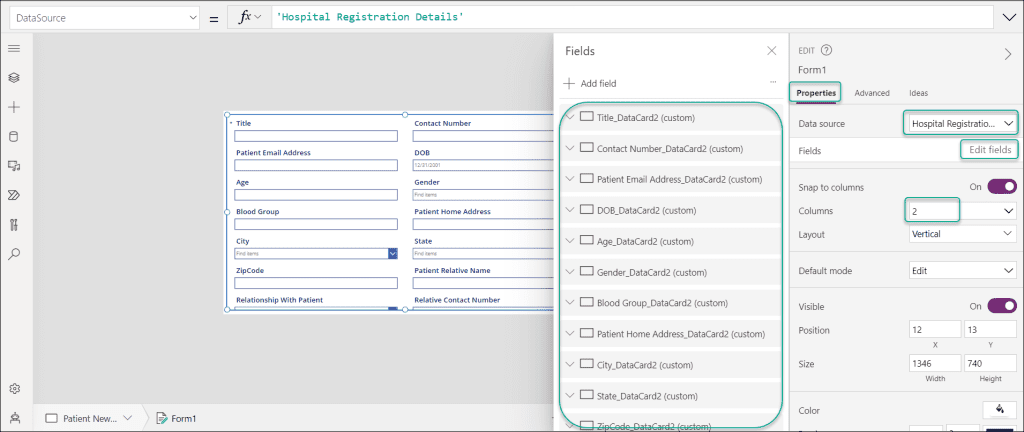 Create an Edit Form in Power Apps